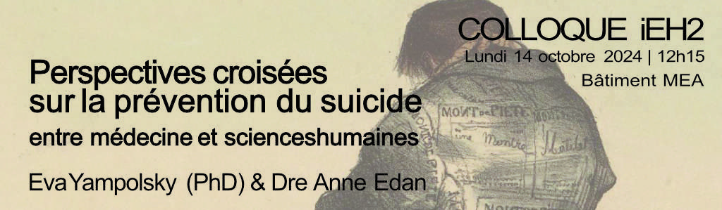 Colloque iEH2<br>« Perspectives croisées sur la prévention du suicide »<br>Genève, 14 octobre, 2024